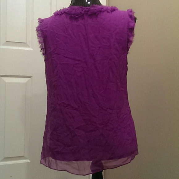 100% Silk ELIE TAHARI Sleeveless Blouse LINED! - Picture 2 of 8